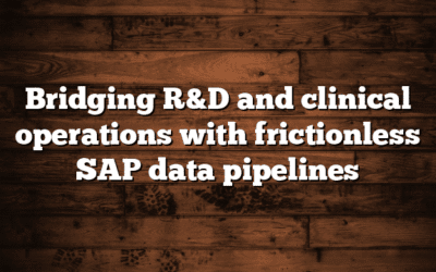 Bridging R&D and clinical operations with frictionless SAP data pipelines