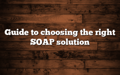 Guide to choosing the right SOAP solution