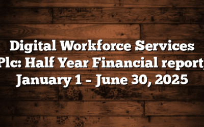 Digital Workforce Services Plc: Half Year Financial report, January 1 – June 30, 2025