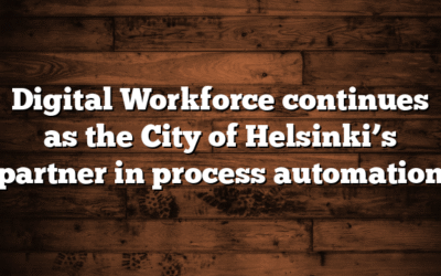 Digital Workforce continues as the City of Helsinki’s partner in process automation