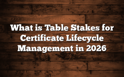 What is Table Stakes for Certificate Lifecycle Management in 2026