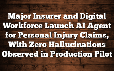 Major Insurer and Digital Workforce Launch AI Agent for Personal Injury Claims, With Zero Hallucinations Observed in Production Pilot
