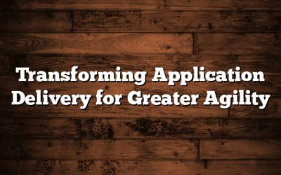 Transforming Application Delivery for Greater Agility