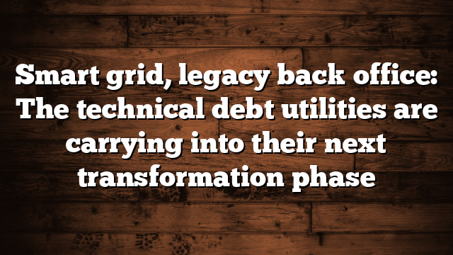 Smart grid, legacy back office: The technical debt utilities are carrying into their next transformation phase