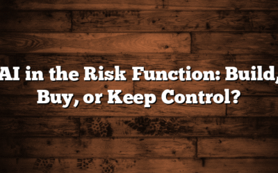 AI in the Risk Function: Build, Buy, or Keep Control?