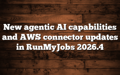 New agentic AI capabilities and AWS connector updates in RunMyJobs 2026.4